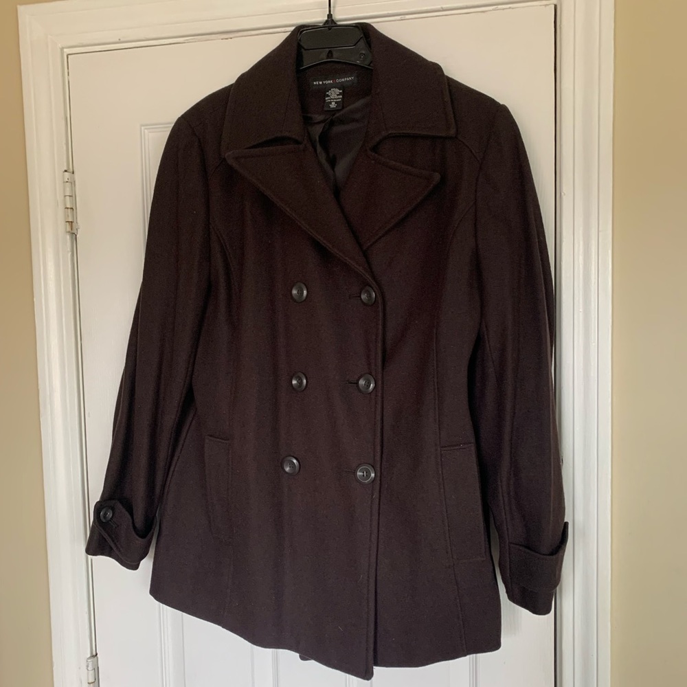 Womens Dark Brown Peacoat